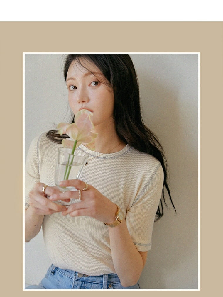 LOWELL - Korean Children Fashion - #Kfashion4kids - Line Tee