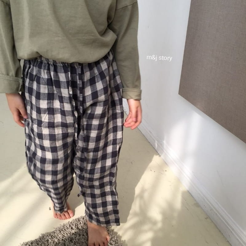 M & J STORY - Korean Children Fashion - #Kfashion4kids - Check Pants - 9