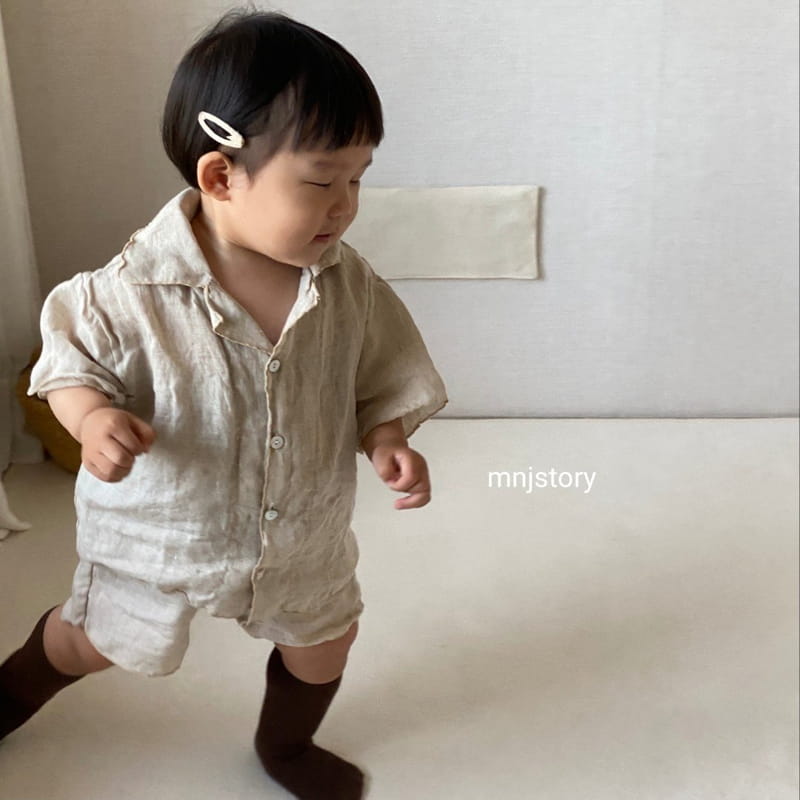 M & J STORY - Korean Children Fashion - #Kfashion4kids - Natural Top Bottom Set - 11