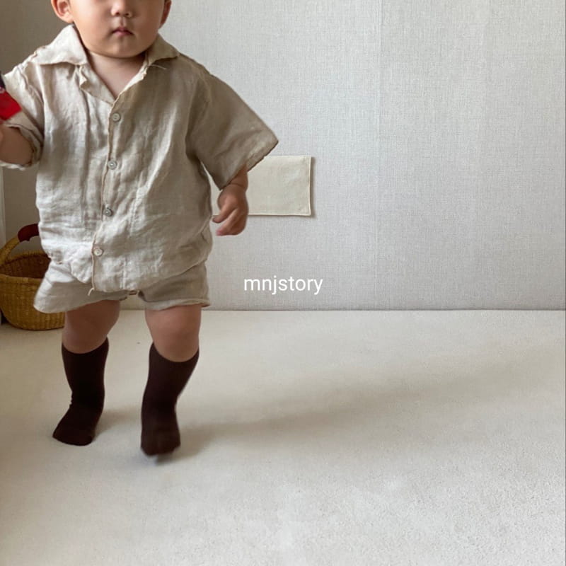 M & J STORY - Korean Children Fashion - #Kfashion4kids - Natural Top Bottom Set - 4