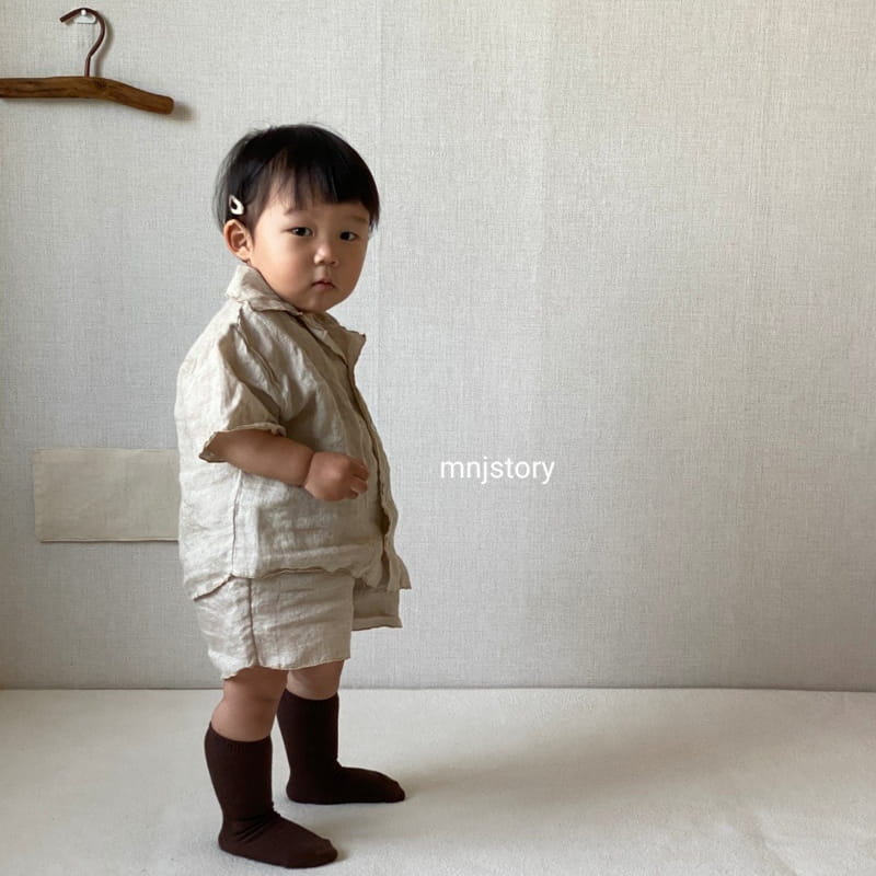 M & J STORY - Korean Children Fashion - #Kfashion4kids - Natural Top Bottom Set - 6