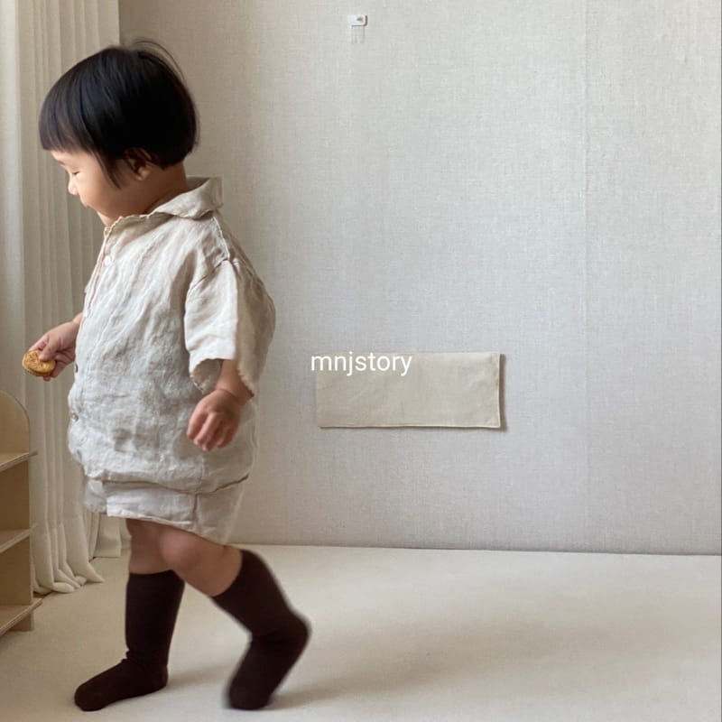 M & J STORY - Korean Children Fashion - #Kfashion4kids - Natural Top Bottom Set - 7