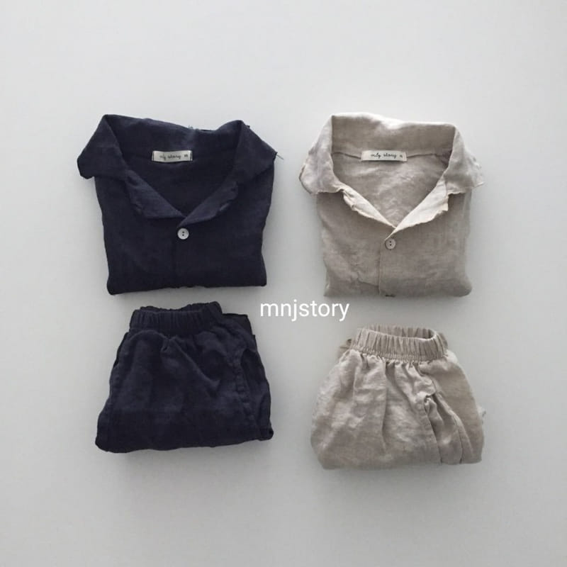 M & J STORY - Korean Children Fashion - #Kfashion4kids - Natural Top Bottom Set - 9