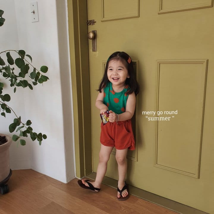 MERRY GO ROUND - Korean Children Fashion - #Kfashion4kids - Dot Top Bottom Set - 4