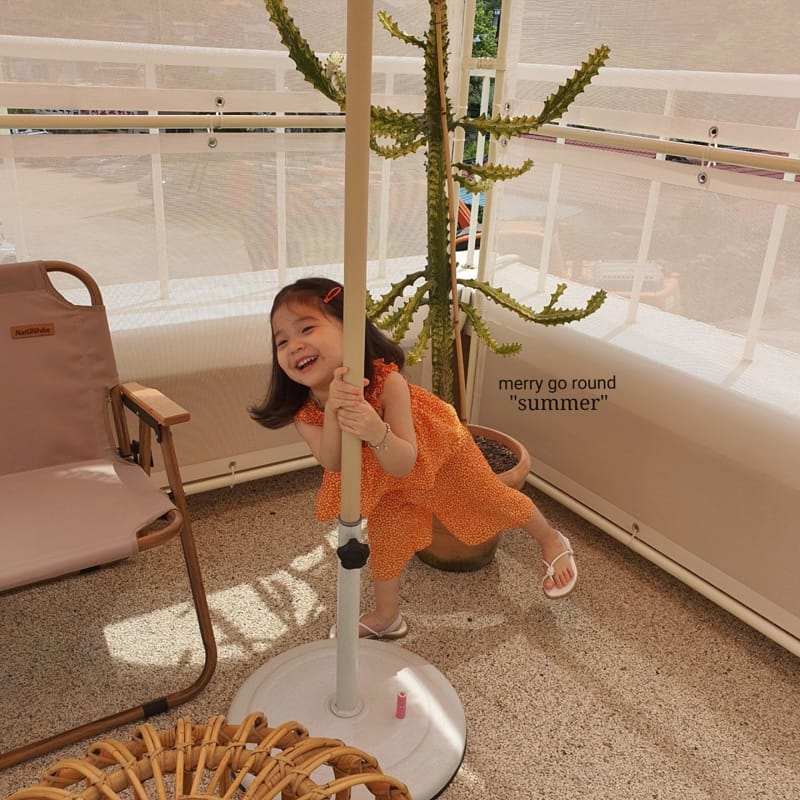 MERRY GO ROUND - Korean Children Fashion - #Kfashion4kids - Smocked Small Flower Top Bottom Set - 2