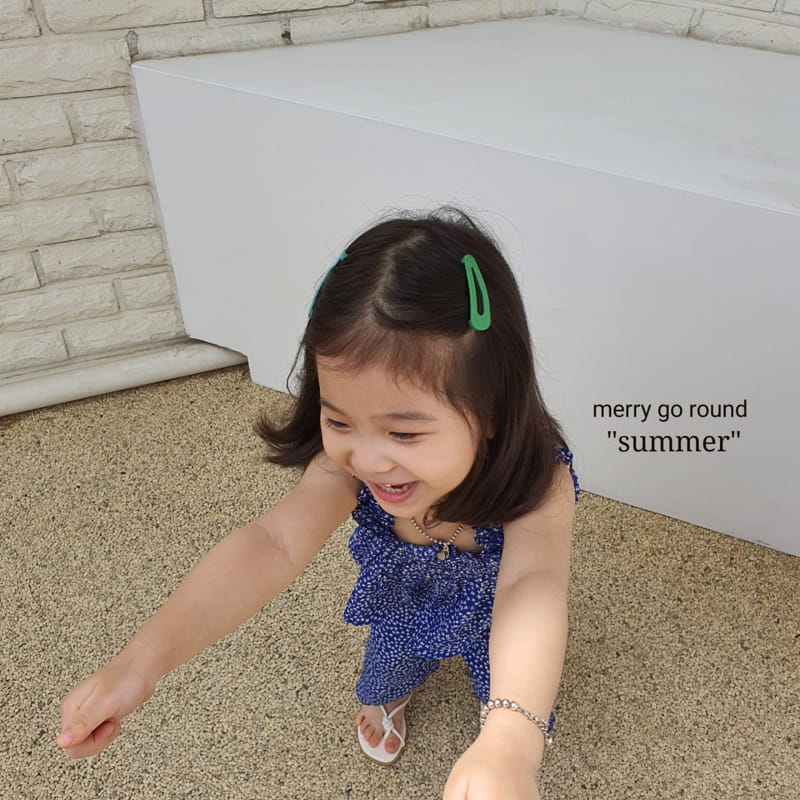 MERRY GO ROUND - Korean Children Fashion - #Kfashion4kids - Smocked Small Flower Top Bottom Set - 7