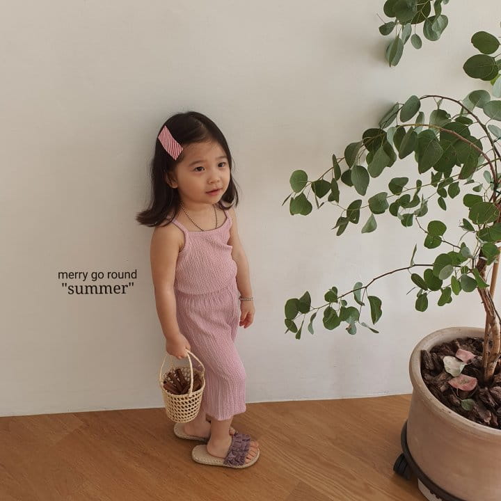 MERRY GO ROUND - Korean Children Fashion - #Kfashion4kids - Wrinkle Cardigan Sleeveless Bottom Set - 8