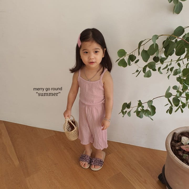 MERRY GO ROUND - Korean Children Fashion - #Kfashion4kids - Wrinkle Cardigan Sleeveless Bottom Set - 9