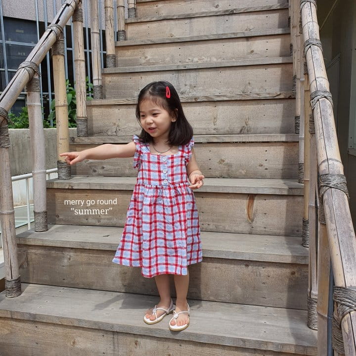 MERRY GO ROUND - Korean Children Fashion - #Kfashion4kids - Heidi Check One-piece  - 10