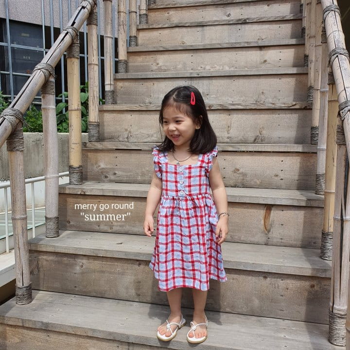 MERRY GO ROUND - Korean Children Fashion - #Kfashion4kids - Heidi Check One-piece  - 11