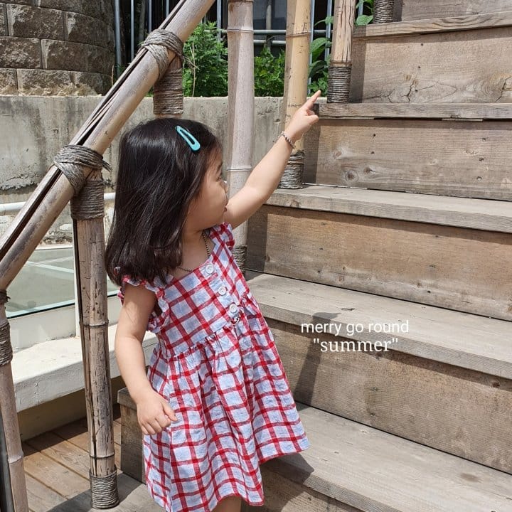 MERRY GO ROUND - Korean Children Fashion - #Kfashion4kids - Heidi Check One-piece  - 12