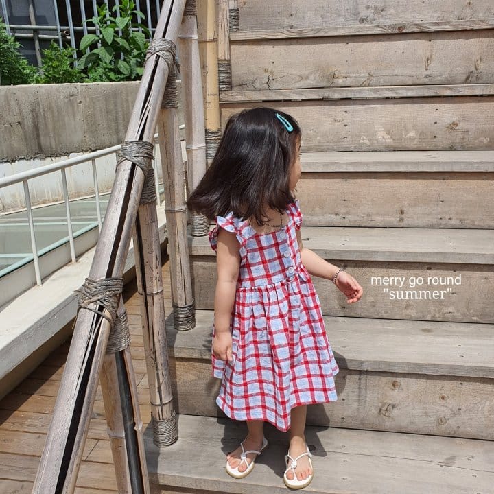 MERRY GO ROUND - Korean Children Fashion - #Kfashion4kids - Heidi Check One-piece  - 5