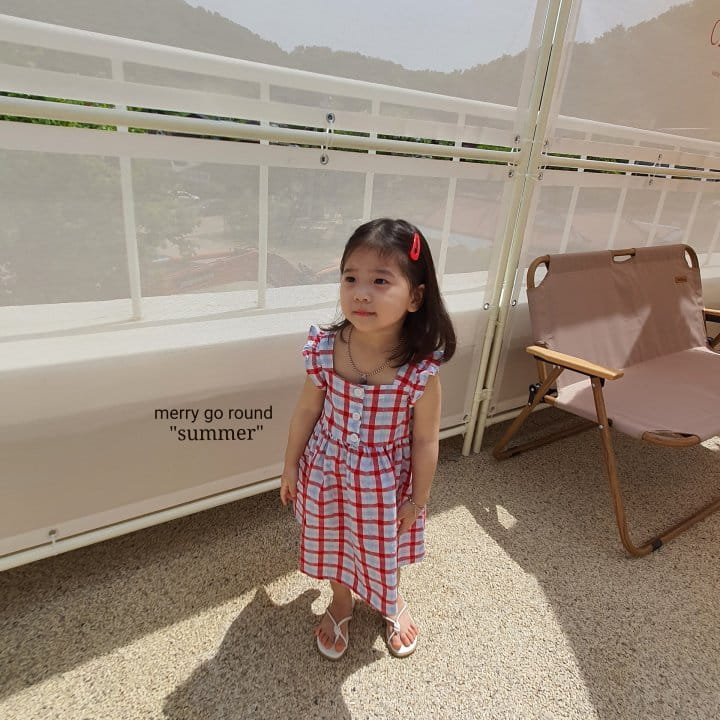 MERRY GO ROUND - Korean Children Fashion - #Kfashion4kids - Heidi Check One-piece  - 7