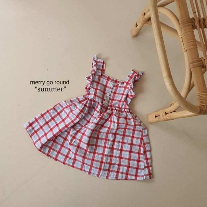 MERRY GO ROUND - Korean Children Fashion - #Kfashion4kids - Heidi Check One-piece  - 8