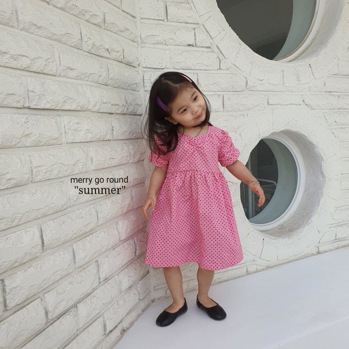 MERRY GO ROUND - Korean Children Fashion - #Kfashion4kids - Small Dot One-piece