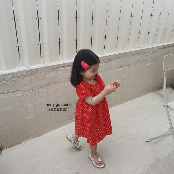 MERRY GO ROUND - Korean Children Fashion - #Kfashion4kids - Small Dot One-piece - 4