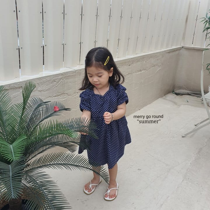 MERRY GO ROUND - Korean Children Fashion - #Kfashion4kids - Small Dot One-piece - 8