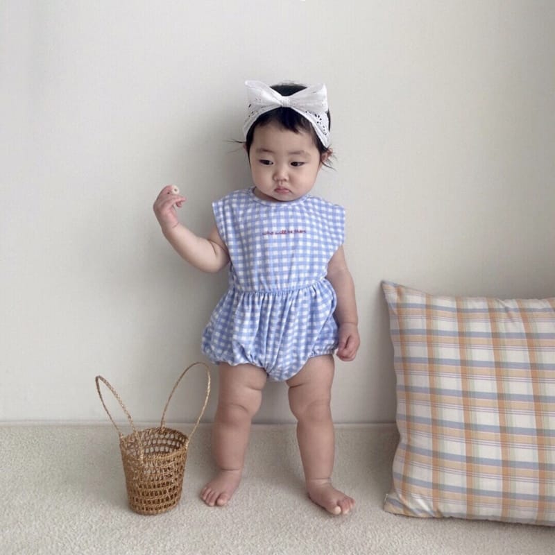 MINI POWDER - Korean Children Fashion - #Kfashion4kids - Towel Lettering Bodysuit - 10