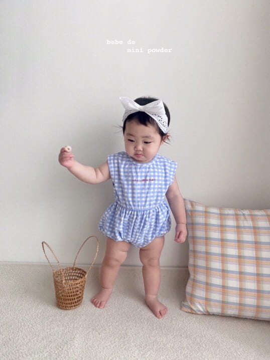 MINI POWDER - Korean Children Fashion - #Kfashion4kids - Towel Lettering Bodysuit - 11