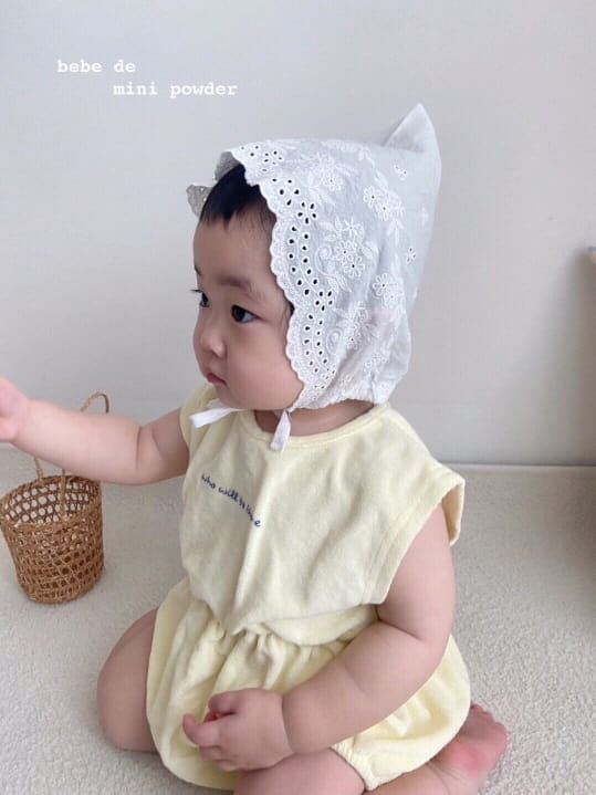 MINI POWDER - Korean Children Fashion - #Kfashion4kids - Towel Lettering Bodysuit - 9