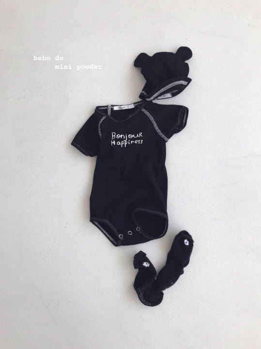 MINI POWDER - Korean Children Fashion - #Kfashion4kids - Bonjour Bodysuit with Bonnet - 10