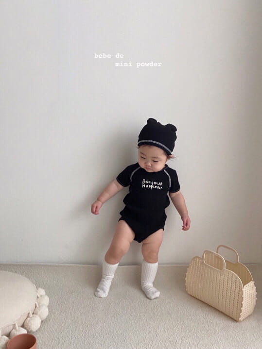 MINI POWDER - Korean Children Fashion - #Kfashion4kids - Bonjour Bodysuit with Bonnet - 12