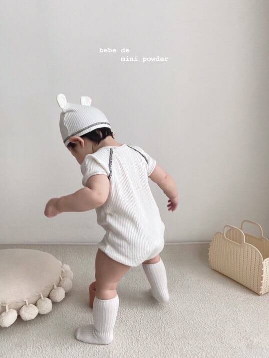 MINI POWDER - Korean Children Fashion - #Kfashion4kids - Bonjour Bodysuit with Bonnet - 6