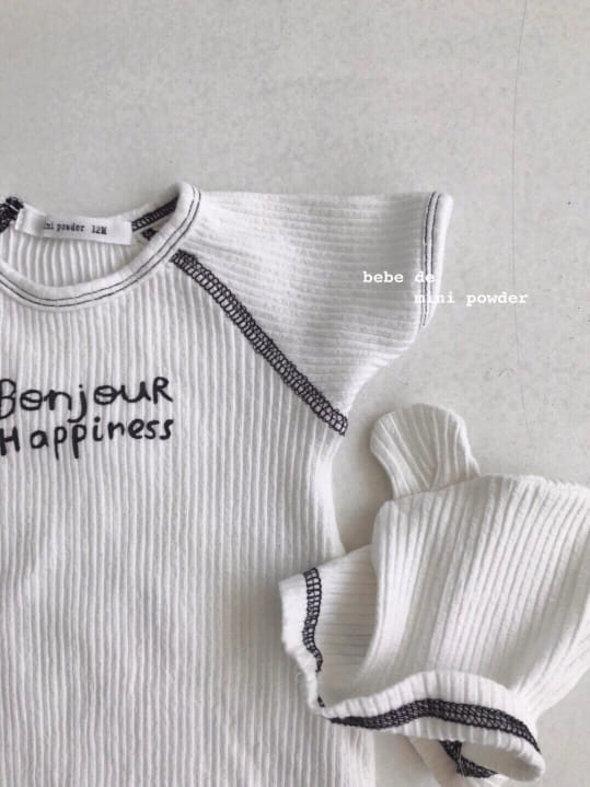 MINI POWDER - Korean Children Fashion - #Kfashion4kids - Bonjour Bodysuit with Bonnet - 9