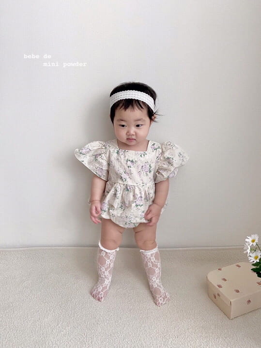 MINI POWDER - Korean Children Fashion - #Kfashion4kids - Big Puff Sleeves Bodysuit - 2