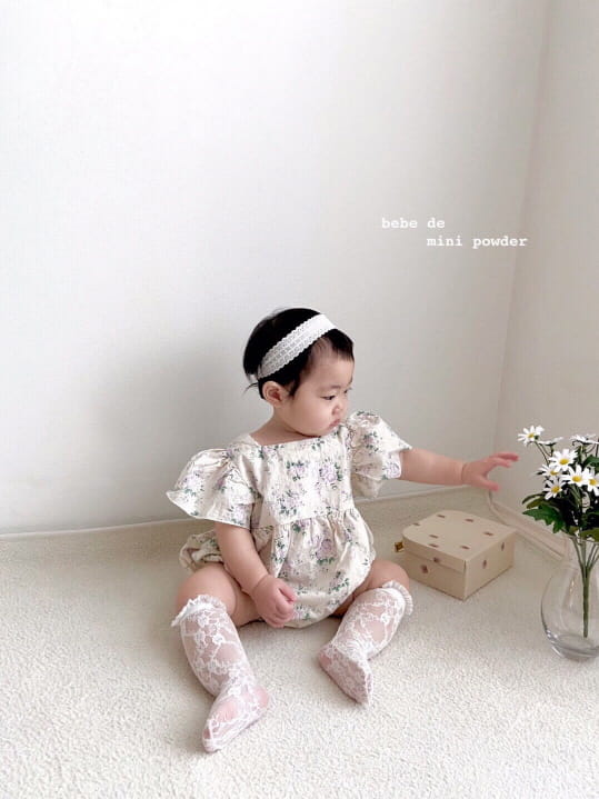 MINI POWDER - Korean Children Fashion - #Kfashion4kids - Big Puff Sleeves Bodysuit - 3