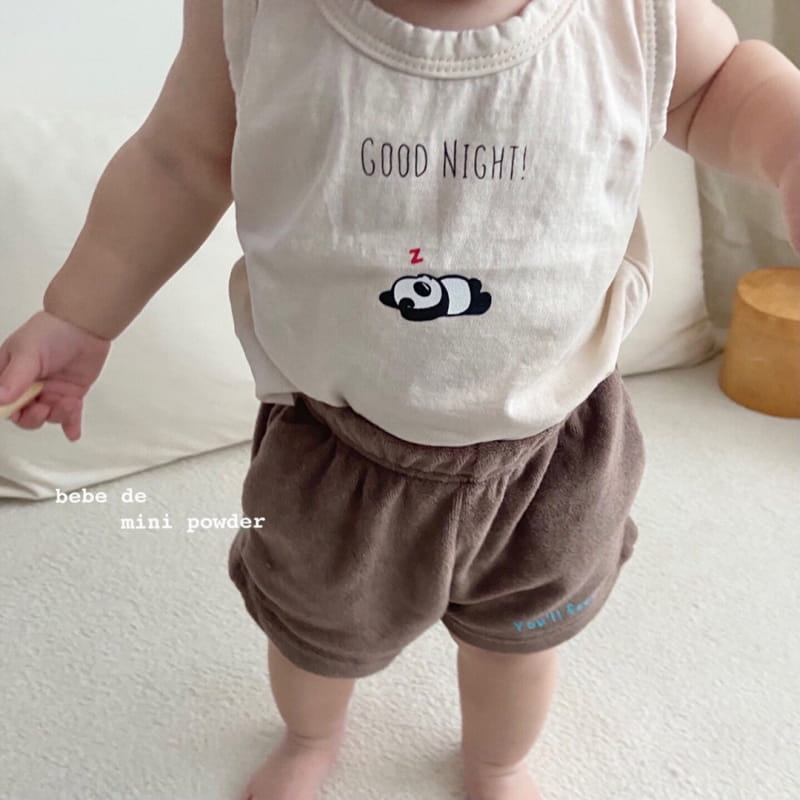 MINI POWDER - Korean Children Fashion - #Kfashion4kids - Panda Sleeveless Tee