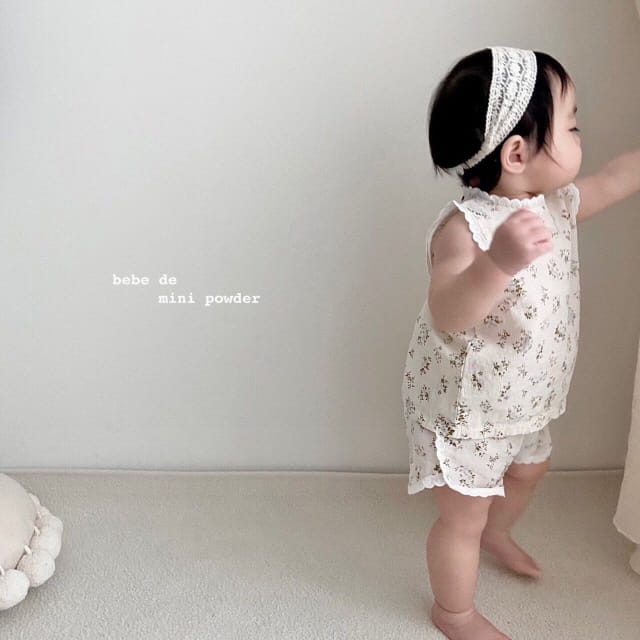 MINI POWDER - Korean Children Fashion - #Kfashion4kids - Lace Frill Top Bottom Set - 2