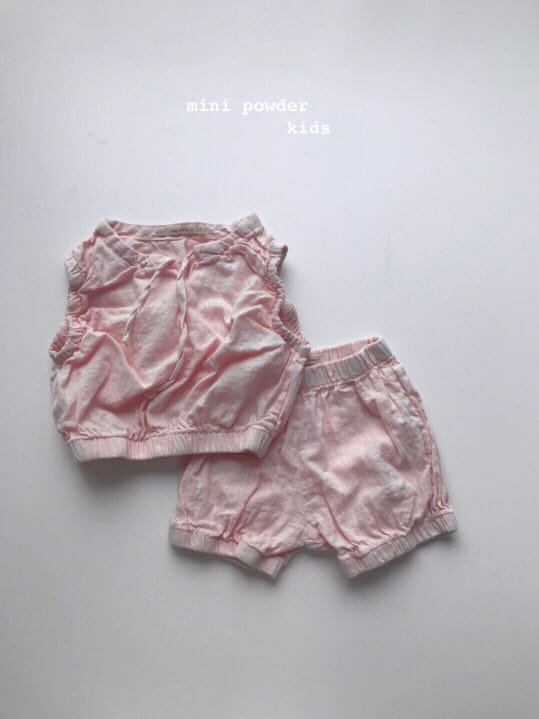 MINI POWDER - Korean Children Fashion - #Kfashion4kids - Banding Top Bottom Set - 10