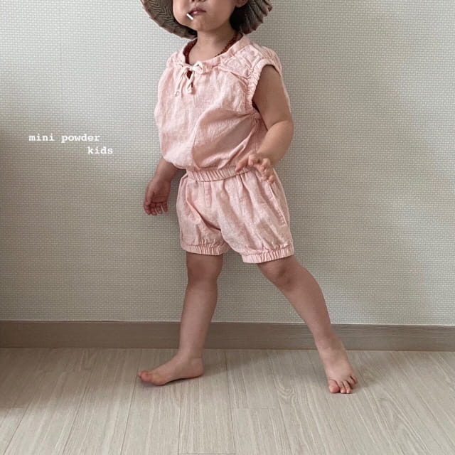 MINI POWDER - Korean Children Fashion - #Kfashion4kids - Banding Top Bottom Set - 8
