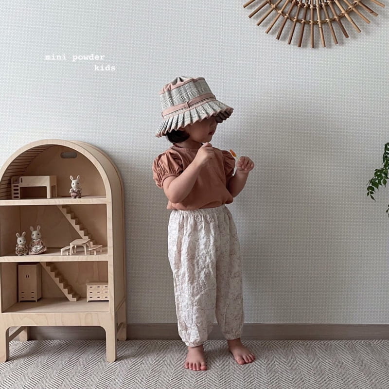 MINI POWDER - Korean Children Fashion - #Kfashion4kids - Flower Sausage Pants - 11