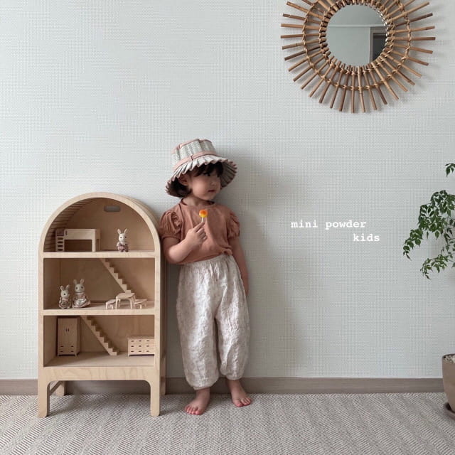 MINI POWDER - Korean Children Fashion - #Kfashion4kids - Flower Sausage Pants - 6
