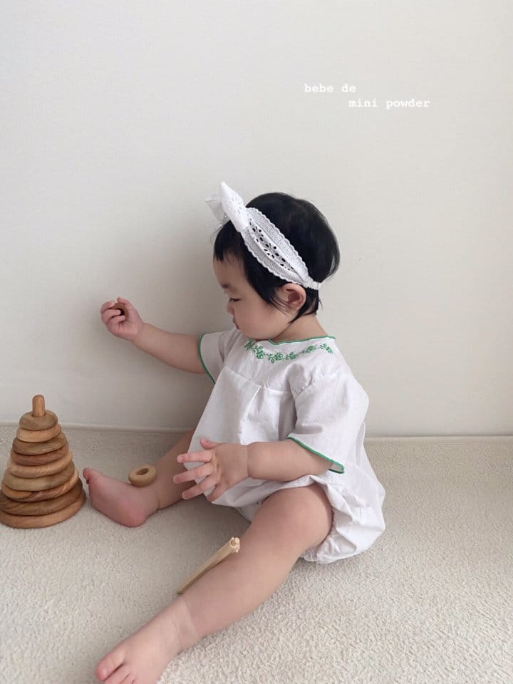 MINI POWDER - Korean Children Fashion - #Kfashion4kids - Summer Embroidery Bodysuit - 12