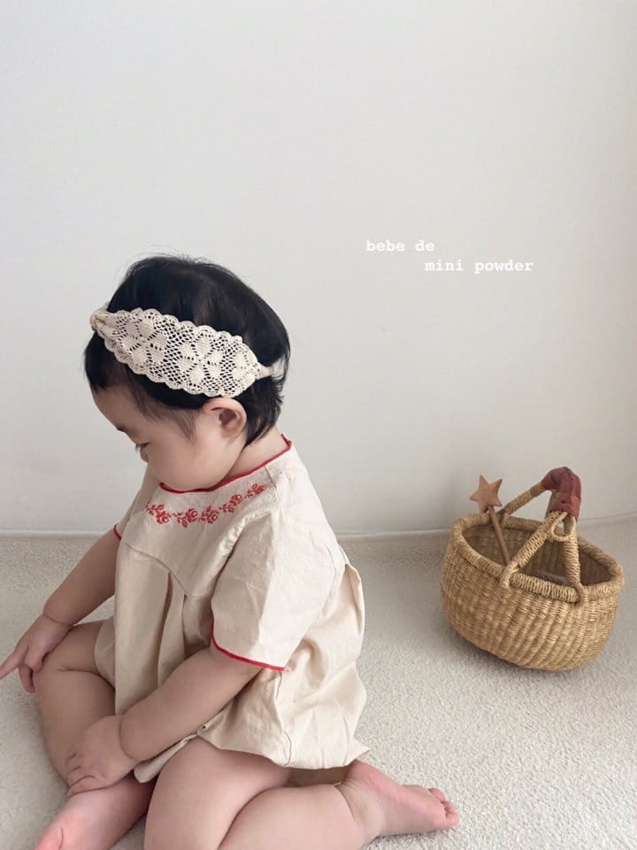 MINI POWDER - Korean Children Fashion - #Kfashion4kids - Summer Embroidery Bodysuit - 6