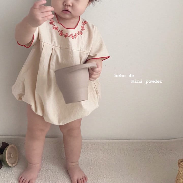 MINI POWDER - Korean Children Fashion - #Kfashion4kids - Summer Embroidery Bodysuit - 7