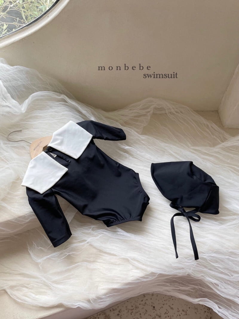 MONBEBE - Korean Children Fashion - #Kfashion4kids - Coco Swimsuit with Bonnet - 2
