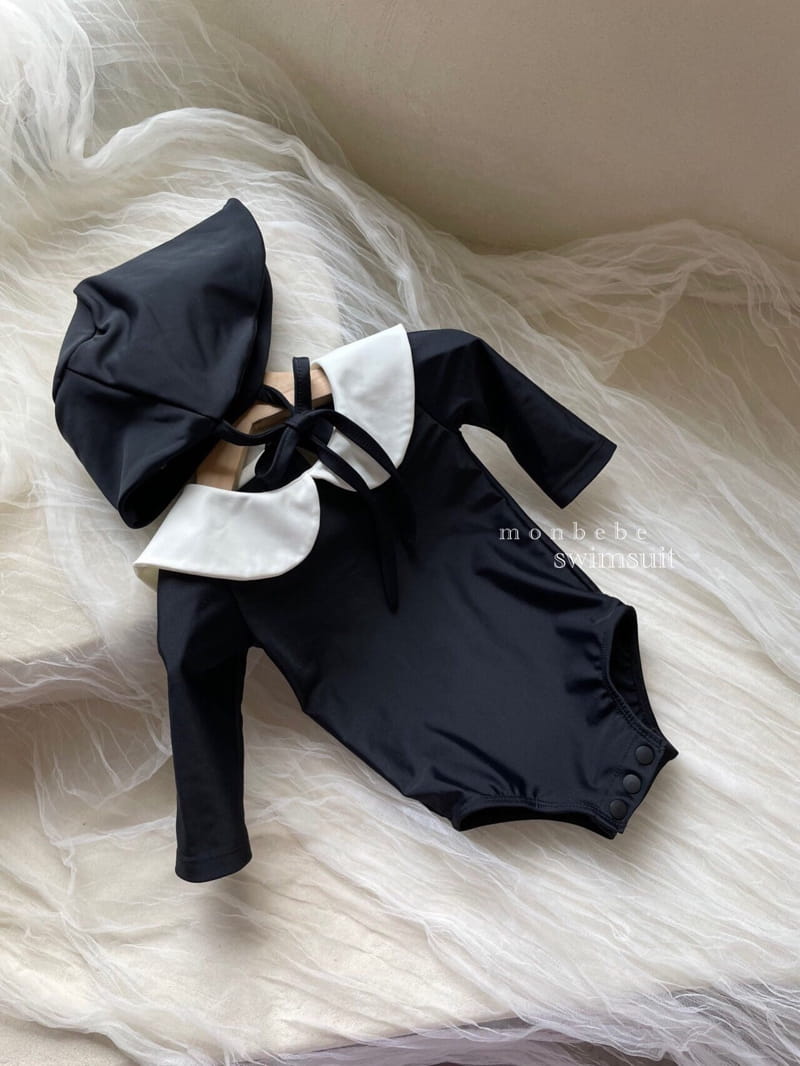 MONBEBE - Korean Children Fashion - #Kfashion4kids - Coco Swimsuit with Bonnet - 3