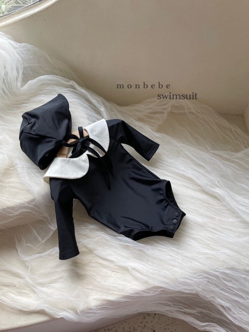MONBEBE - Korean Children Fashion - #Kfashion4kids - Coco Swimsuit with Bonnet - 5
