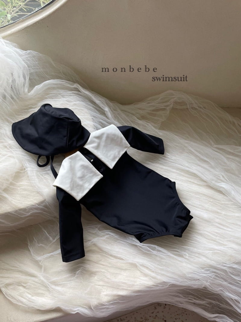 MONBEBE - Korean Children Fashion - #Kfashion4kids - Coco Swimsuit with Bonnet - 8