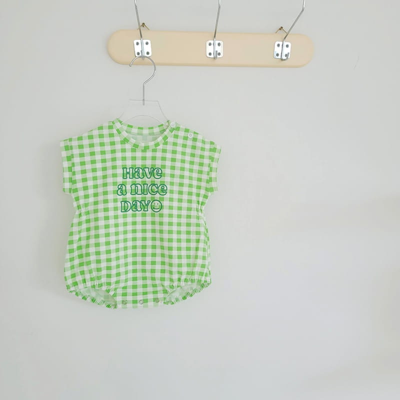 MOS BEBE - Korean Children Fashion - #Kfashion4kids - Nice Check Bodysuit - 10