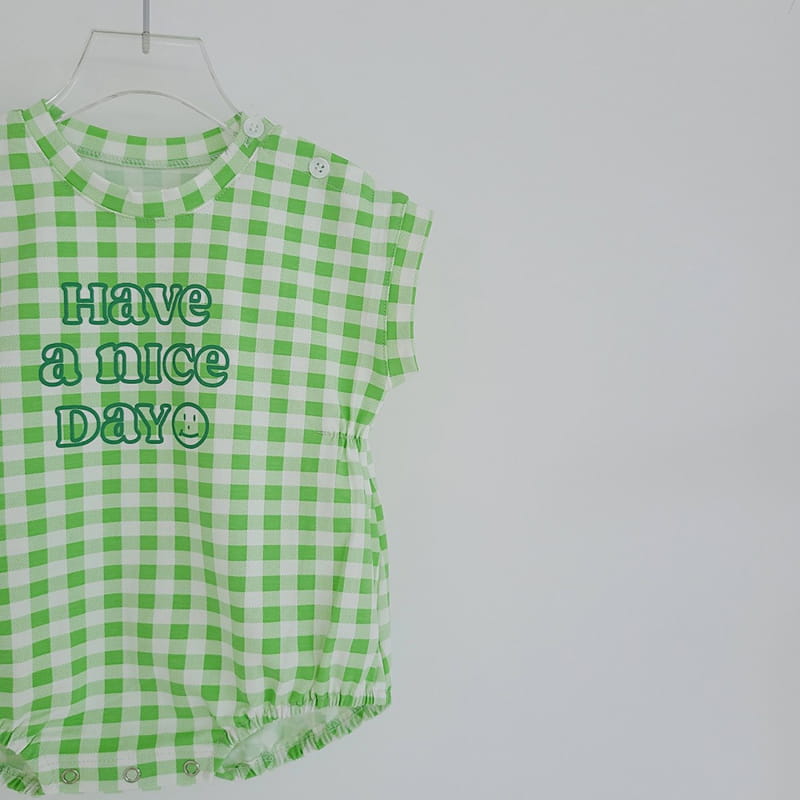 MOS BEBE - Korean Children Fashion - #Kfashion4kids - Nice Check Bodysuit - 11