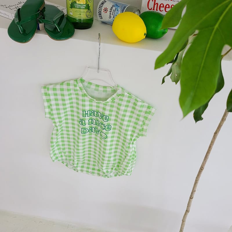 MOS BEBE - Korean Children Fashion - #Kfashion4kids - Nice Check Bodysuit - 5