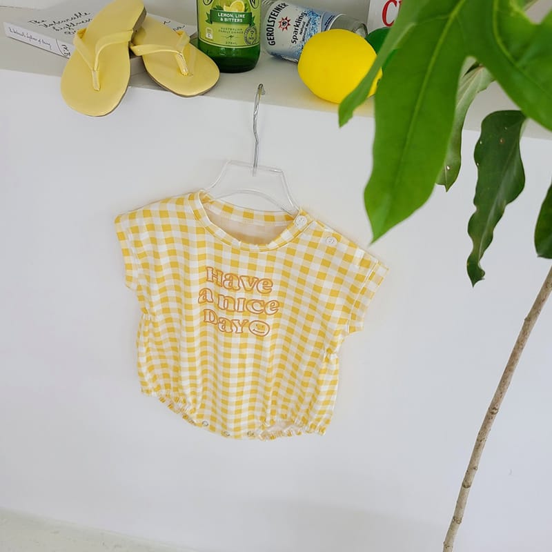 MOS BEBE - Korean Children Fashion - #Kfashion4kids - Nice Check Bodysuit - 6