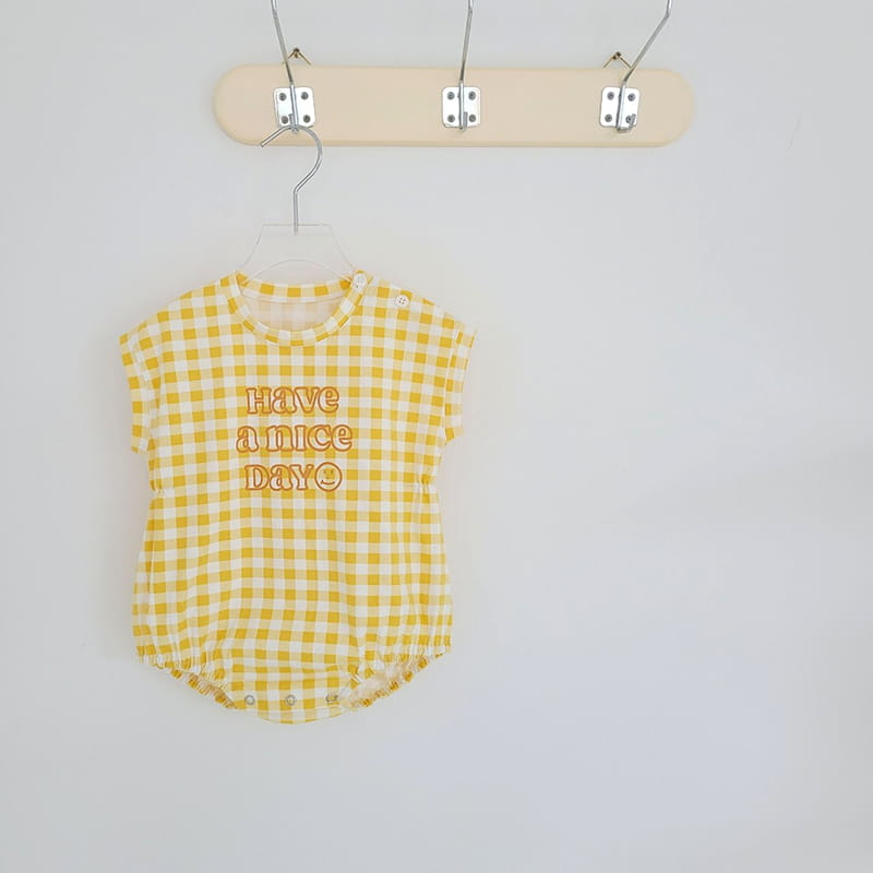 MOS BEBE - Korean Children Fashion - #Kfashion4kids - Nice Check Bodysuit - 9