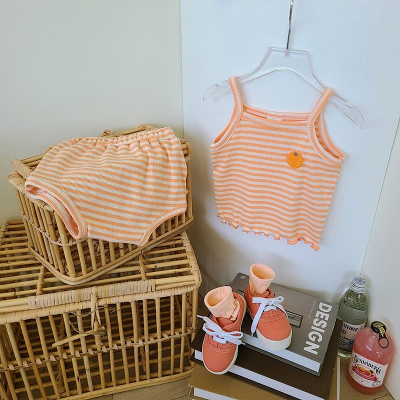 MOS BEBE - Korean Children Fashion - #Kfashion4kids - Sweet Top Bottom Set - 5