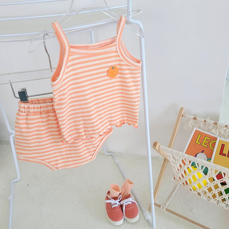MOS BEBE - Korean Children Fashion - #Kfashion4kids - Sweet Top Bottom Set - 6